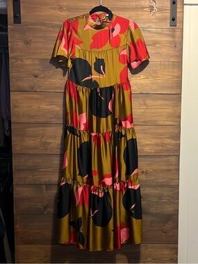 Anthropologie Corey Lynn Calter Gianna Tiered Floral Print Maxi Dress